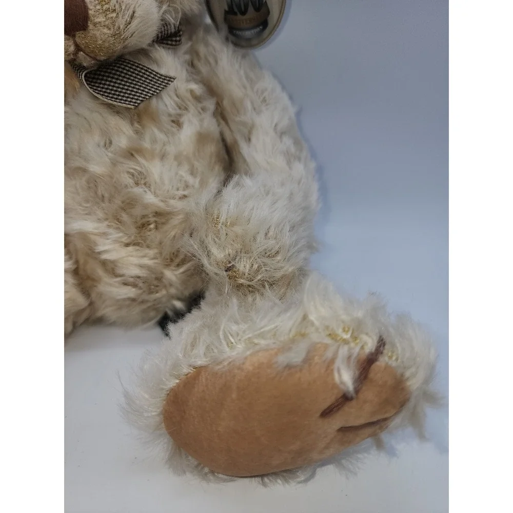 Russ Berrie Claridge Teddy Bear 100th Anniversary Collection Plush Cream Bow